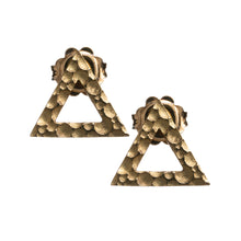 Carica l&#39;immagine nel visualizzatore di Gallery, Orecchini a triangolo in oro giallo lunare
