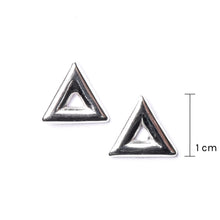Carica l&#39;immagine nel visualizzatore di Gallery, Orecchini piccoli a triangolo in argento lucido
