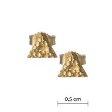 Carica l&#39;immagine nel visualizzatore di Gallery, Orecchini piccoli a triangolo in oro giallo lunare
